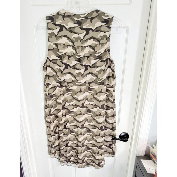 Torrid Womens Camouflage Mini Challis Zip Front‎ Shirt Dress Sleeveless 1X NWT - Picture 5 of 9